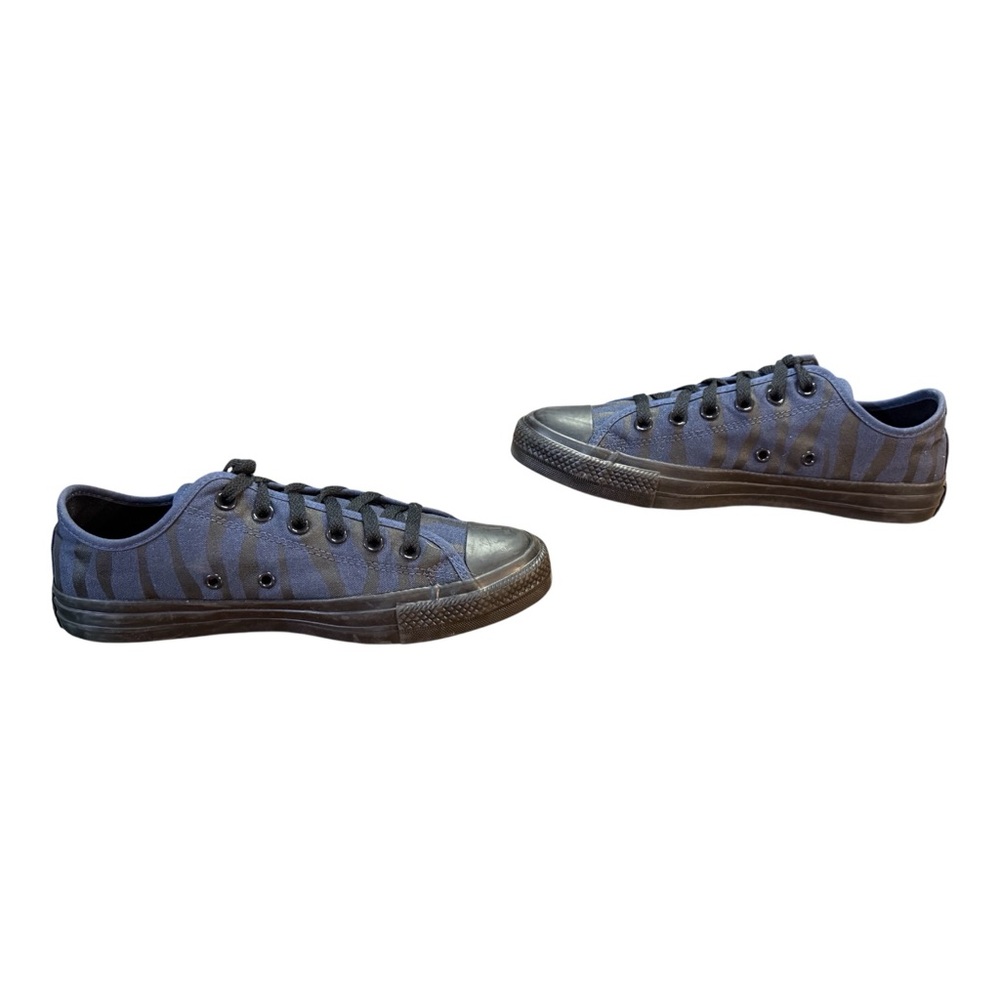 Converse Low Top Navy Blue/Black Tiger Stripe Women’s Size 9.5 Men’s Size 7.5 - Picture 5 of 8